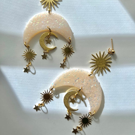 Astro Sun, Moon and Star Earrings