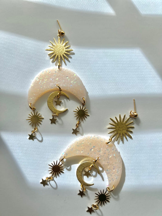 Astro Sun, Moon and Star Earrings